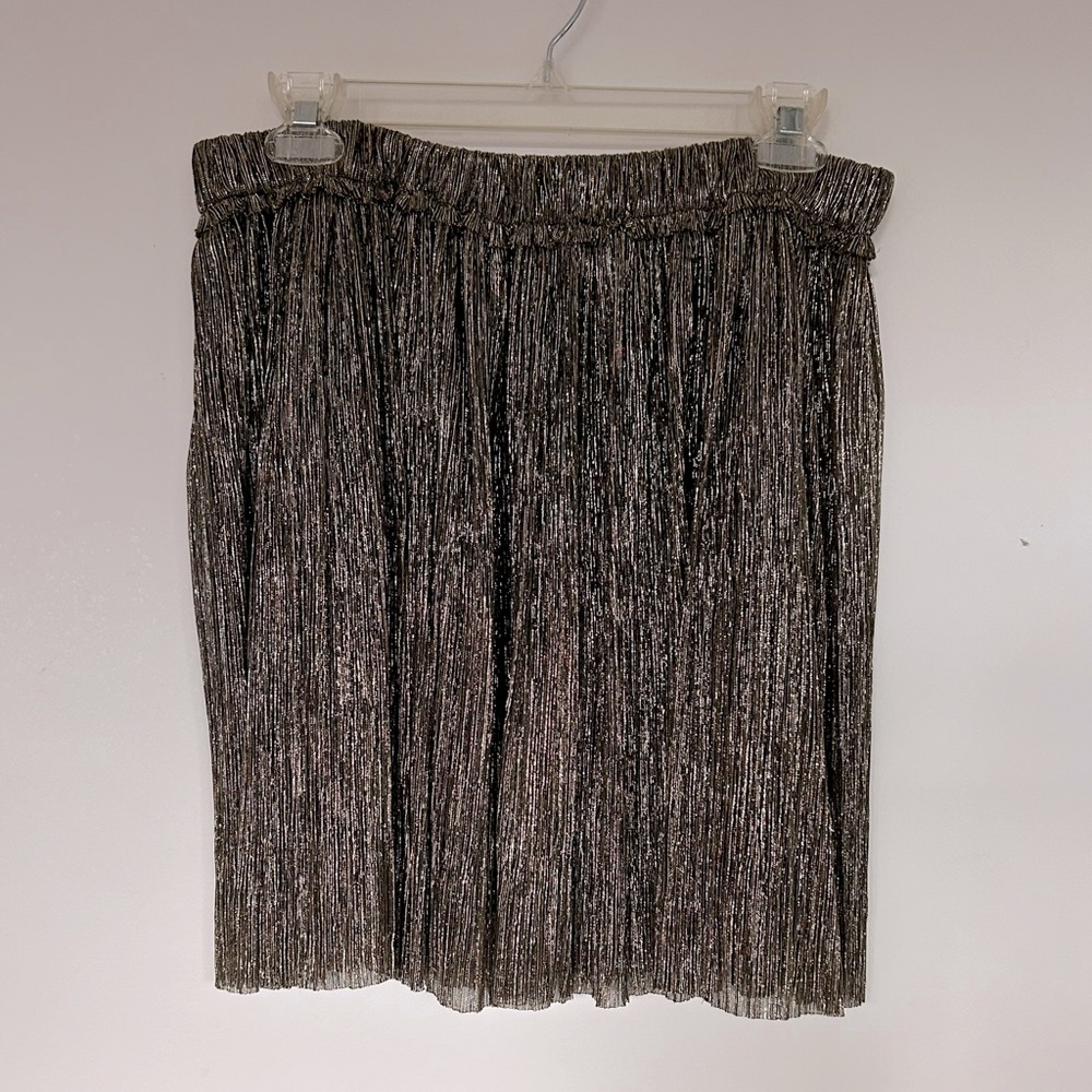 Isabel Marant - Pewter Metallic Pleated Skirt
